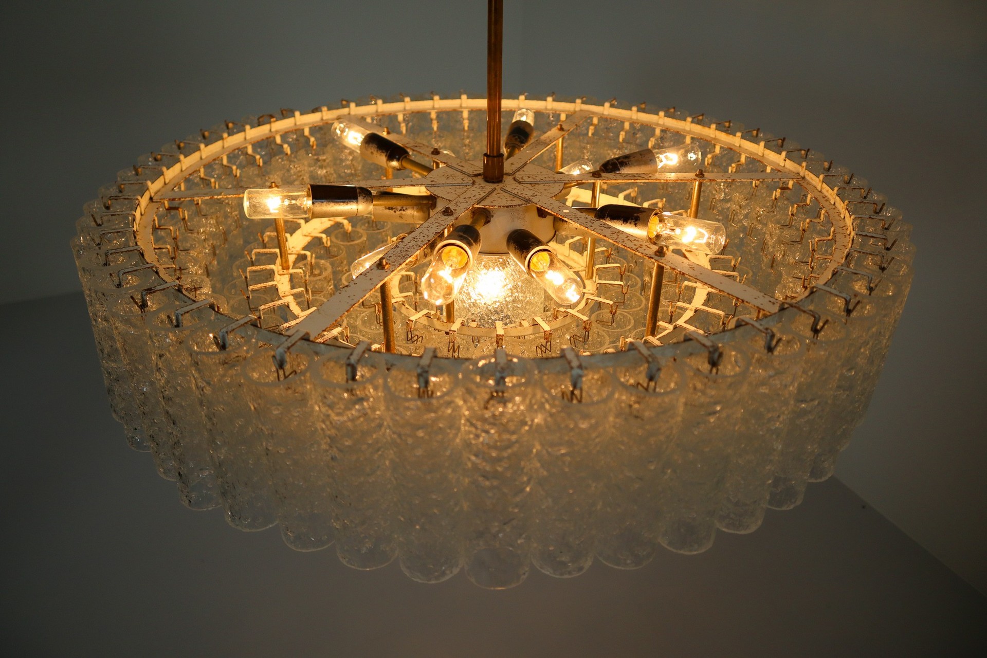 mid century wood chandelier